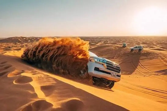 Dune bashing means driving at high speeds over sand dunes
