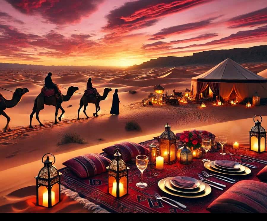 Marrakech: Agafay Desert Sunset, Camel Ride, and Dinner Show Hotels Booking Trips