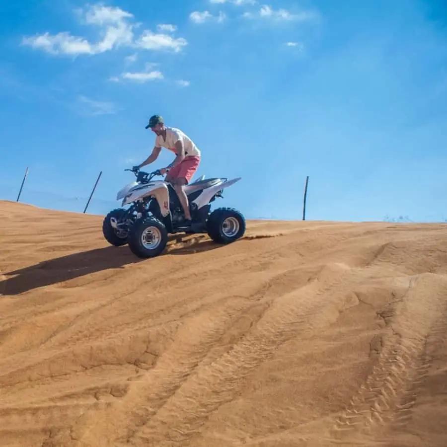 Dubai: Desert Safari, Quad Bike, Camel Ride and Sandboarding Hotels Booking Trips