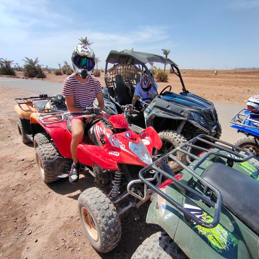 Marrakech: Quad Bike Tour to Palm Oasis and Jbilat Desert Hotels Booking Trips