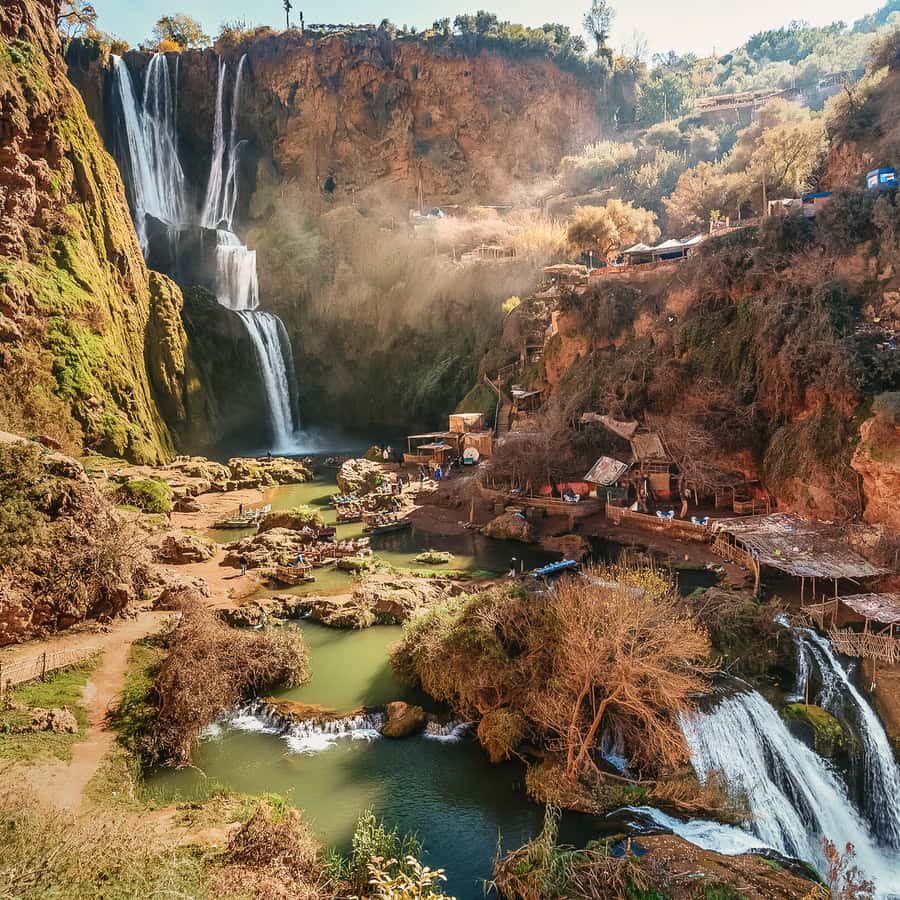 From Marrakech: Ouzoud Waterfalls Guided Hike and Boat Trip Hotels Booking Trips