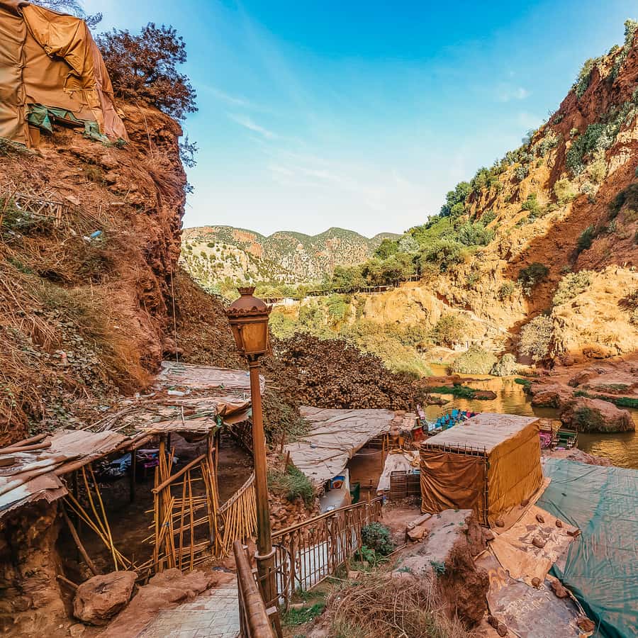 From Marrakech: Ouzoud Waterfalls Guided Hike and Boat Trip Hotels Booking Trips