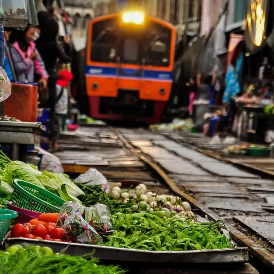 Damnoen Saduak Market and Maeklong Railway Market
