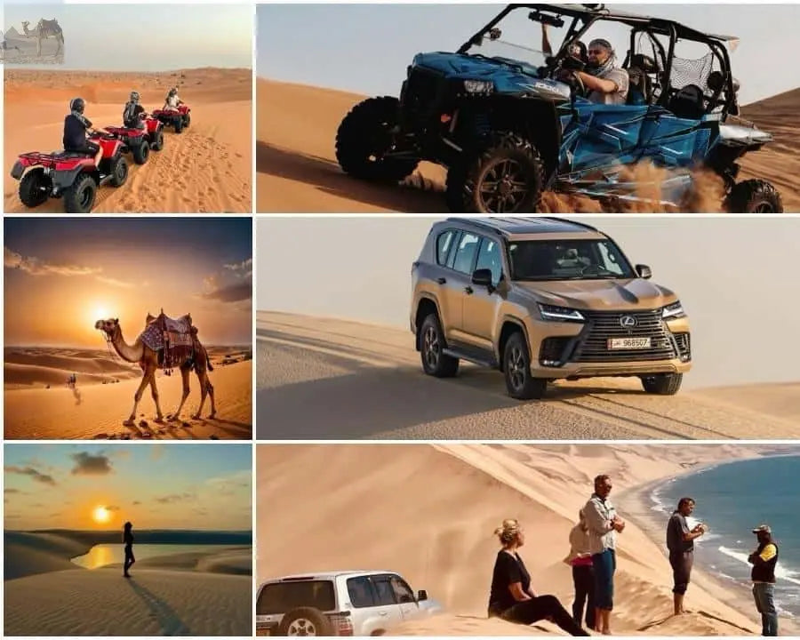 Doha ATV Quad Buggy Dune Bashing Camel Ride Sandboarding 