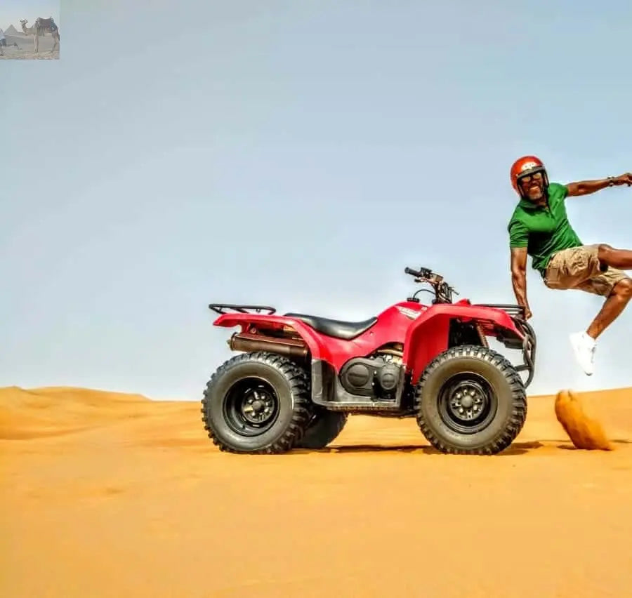 Doha ATV Quad Buggy Dune Bashing Camel Ride Sandboarding 