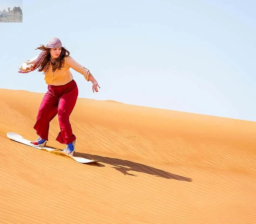 Dubai Desert Safari Camel Ride Sandboarding, Quad Bike 