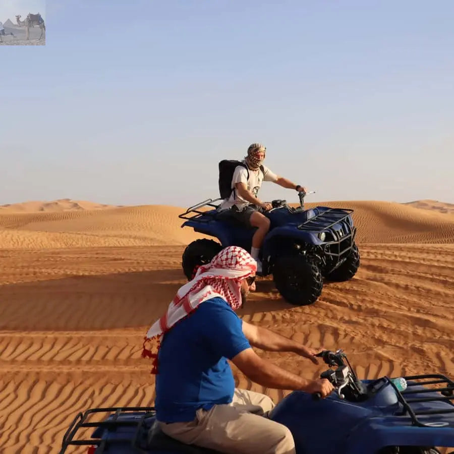Dubai Desert Safari Camel Ride Sandboarding, Quad Bike 