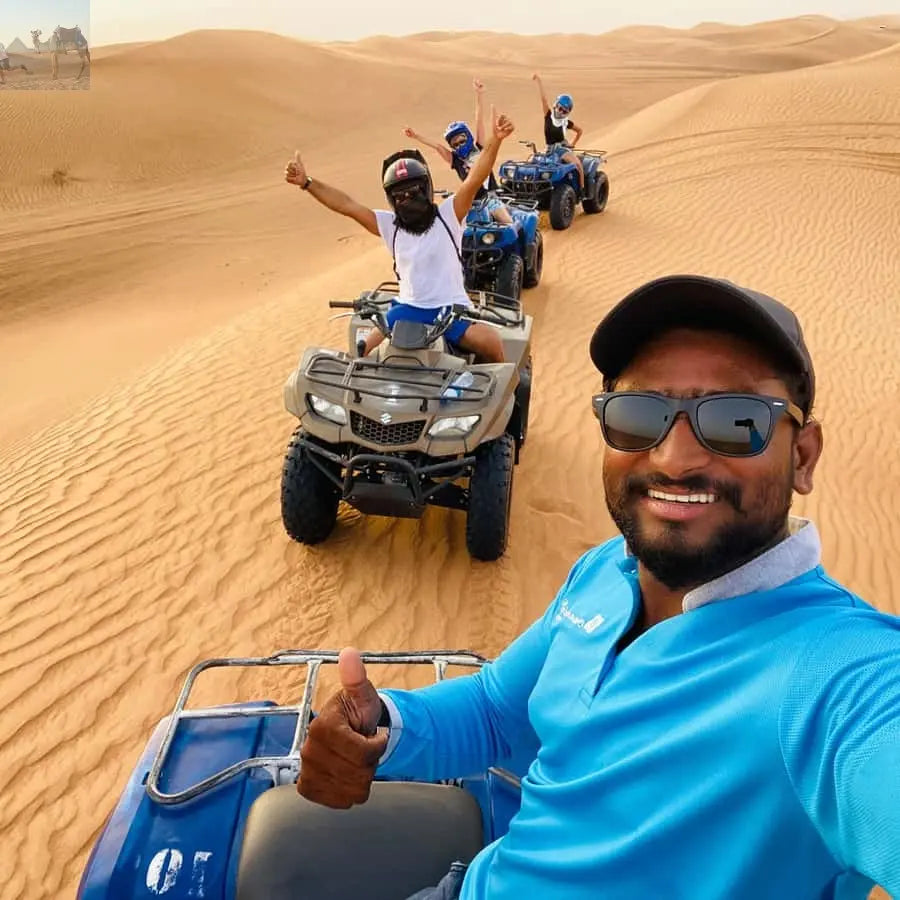 Dubai Half Day Desert Safari Camel Ride ATV Dune Buggy 