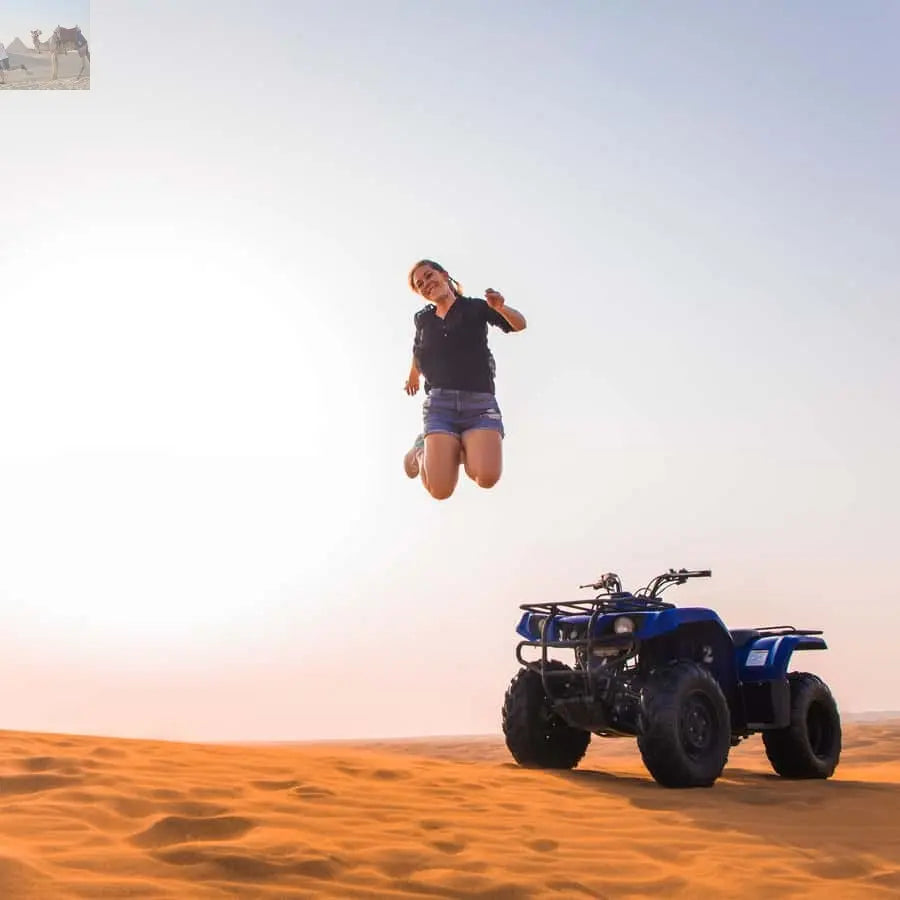 Dubai Half Day Desert Safari Camel Ride ATV Dune Buggy 