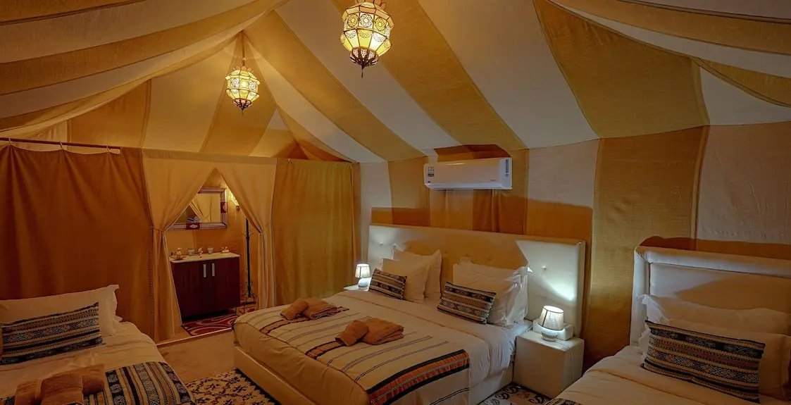 Luxury desert camp Merzouga rooms