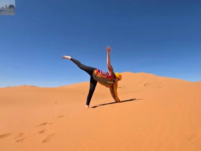 Merzouga Morocco Sahara desert yoga