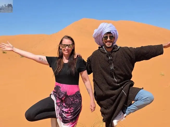 Merzouga Morocco Sahara desert yoga 
