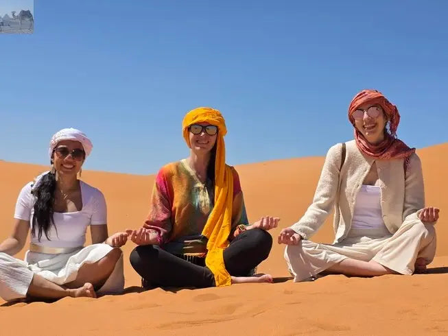 Merzouga Morocco Sahara desert yoga 