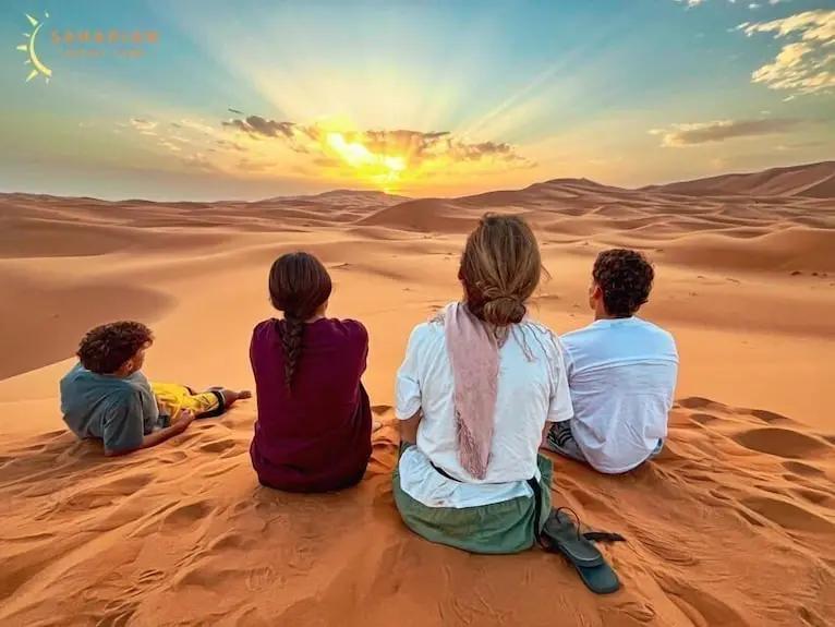 Sunset merzouga Morocco Camel Trekking 