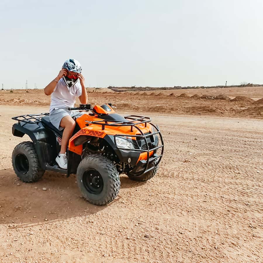 Marrakech: Quad Bike Tour to Palm Oasis and Jbilat Desert Hotels Booking Trips