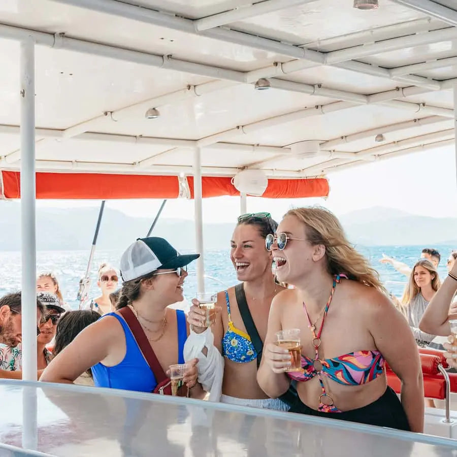 Santorini Catamaran Tour with BBQ Dinner Drinks and Music 