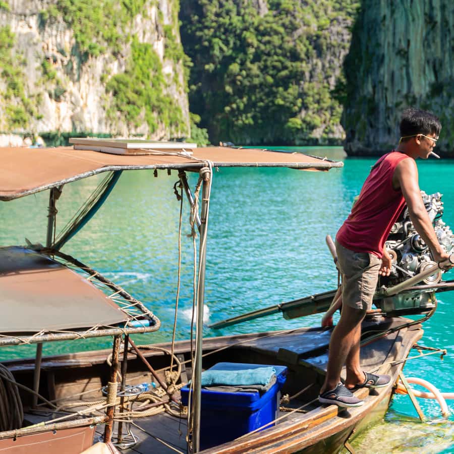 From Phi Phi Half Day Longtail Boat Tour with Snorkeling 
