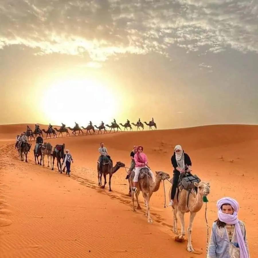 From Merzouga: Overnight Camel Trek over Erg Chebbi Dunes Hotels Booking Trips